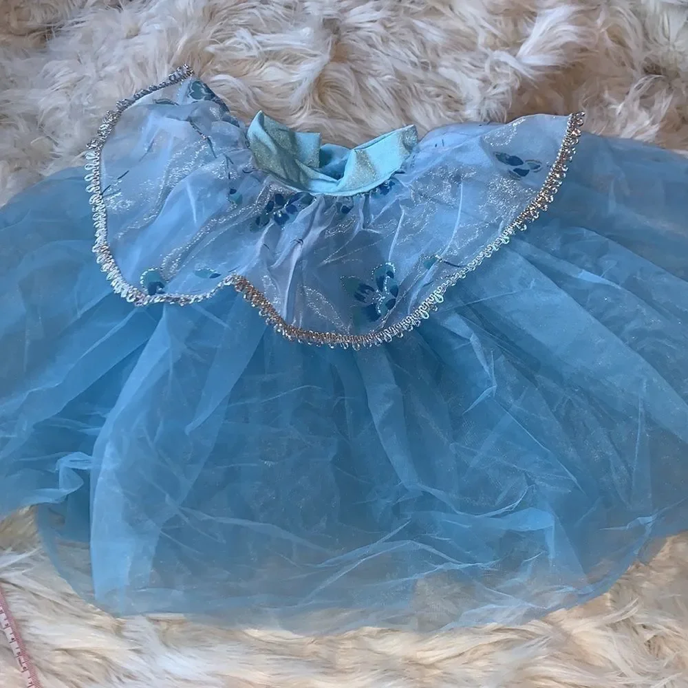 Blue and silver leotard and tulle ballet princess skirt child small halloween